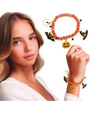 Orange halloween armbånd