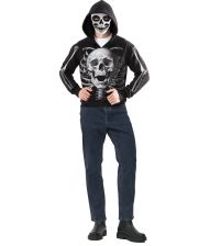 Skelet hoodie med maske