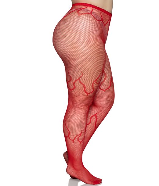 Flamme netstrømpebukser, plus size