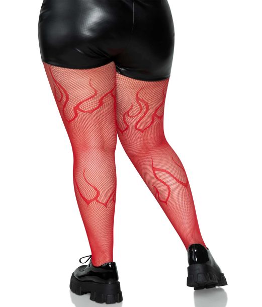 Flamme netstrømpebukser, plus size