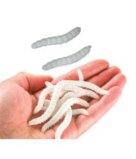 Elastiske hvide orme, 20 stk