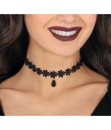Choker med sort sten