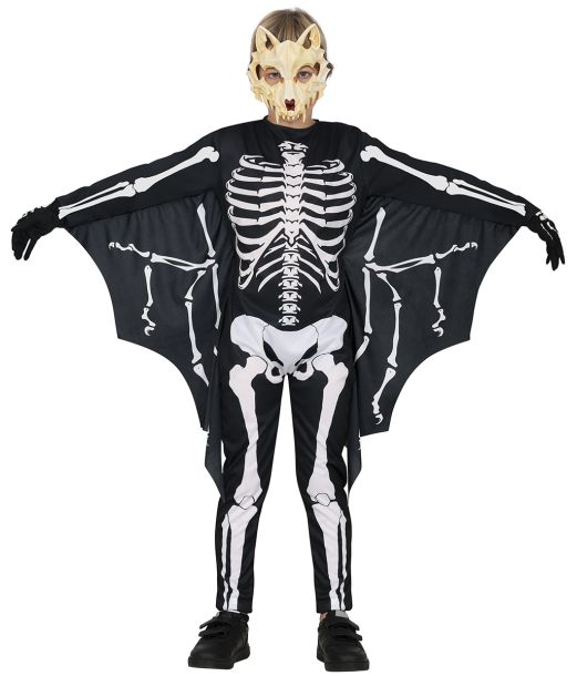 Flagermus skelet kostume til børn.