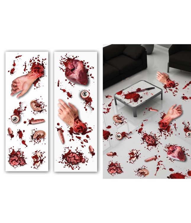 Blodige lemmer stickers, 2 ark