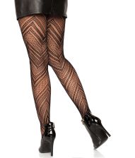 Chevron netstrømpebukser