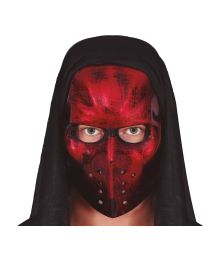 Rød hockeymaske