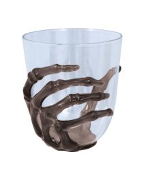Glas med skelethånd, 9,5 cm