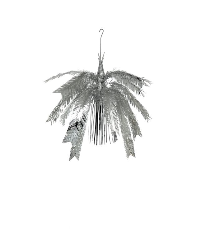 Sølv metallic ophæng, 60 cm