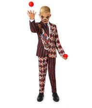Scary red Clown jakkesæt til drenge