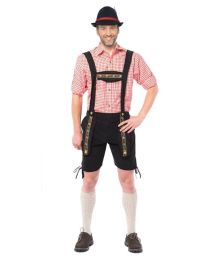 Sorte tyrolerbukser, korte