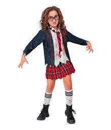 Zombie skolepige kostume