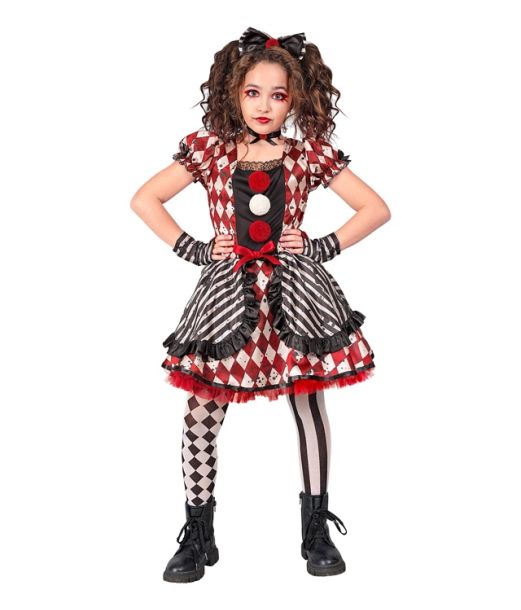 Harlekin dukke kostume
