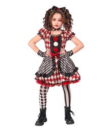 Harlekin dukke kostume