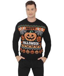 Halloween græskar bluse til mænd
