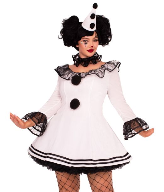 Pierrot Clown kostume, Plus
