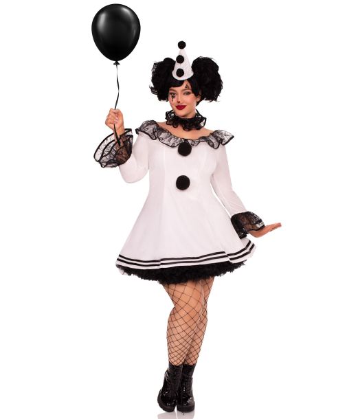 Pierrot Clown kostume, Plus