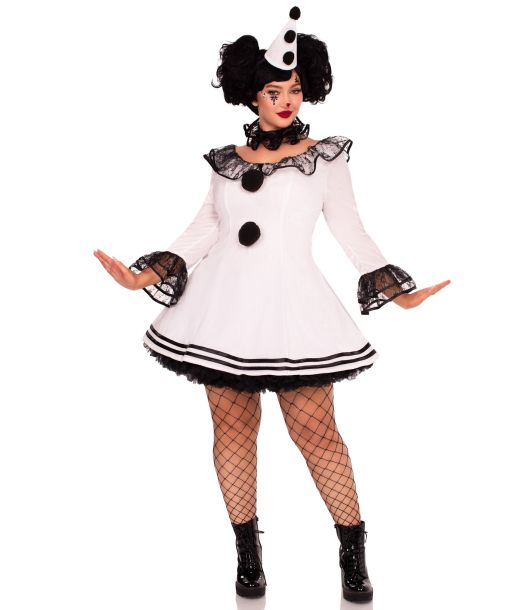 Pierrot Clown kostume, Plus