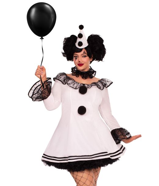 Pierrot Clown kostume, Plus