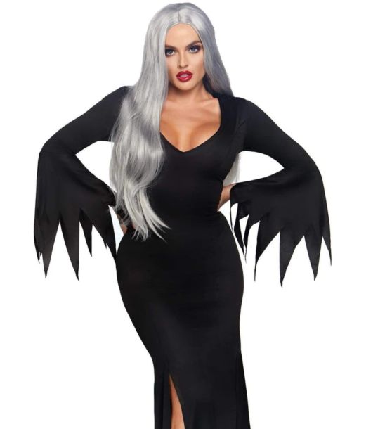 Gotisk sort lang kjole