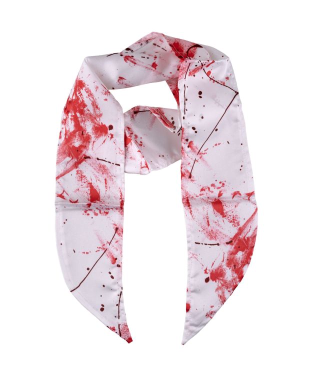 Blodigt hvidt tørklæde