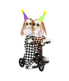 Tohovedet klovn på cykel
