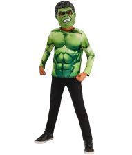Hulk kostume, vendebart rødt og grønt