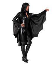 Sort flagermuskappe til teens og voksne