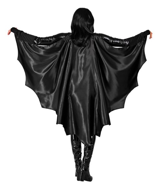 Sort flagermuskappe til teens og voksne