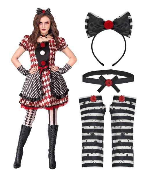 Harlekin Dukke kostume