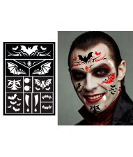 Vampyr makeup skabelon 