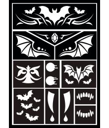 Vampyr makeup skabelon 