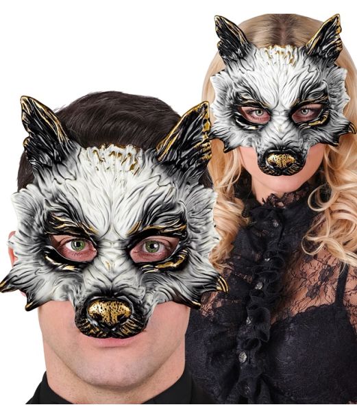 Ulvemaske til store børn og voksne.