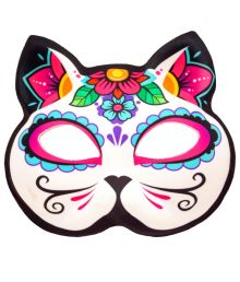 Day of the Dead kat halvmaske