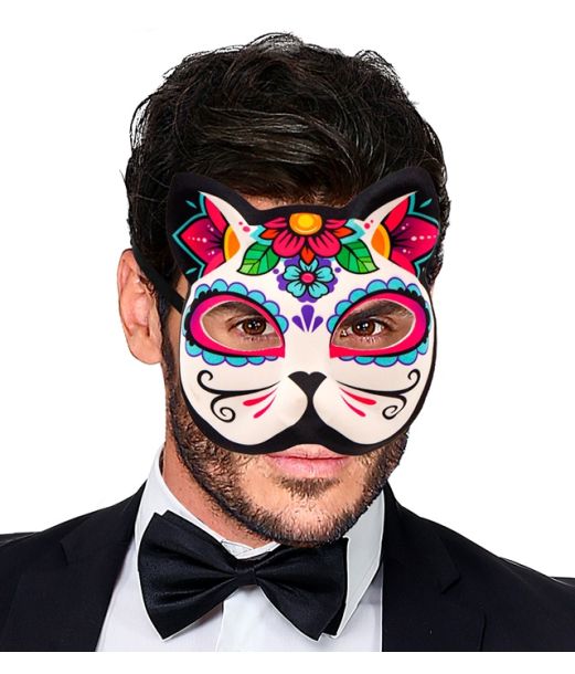 Day of the Dead kat halvmaske