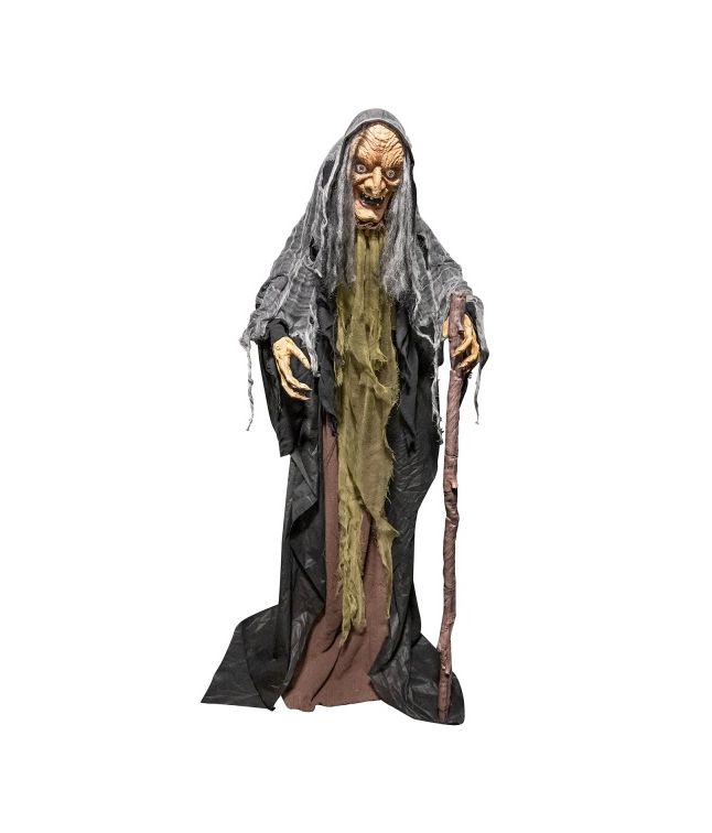 Stående heks med stok, 160 cm