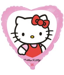 Hello Kitty hjerte folieballon, 46 cm