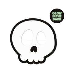 Halloween Boo masker GID, 2 stk