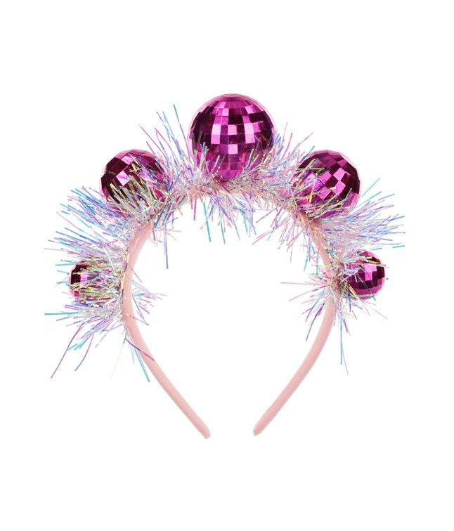 Pink discokugle hårbånd