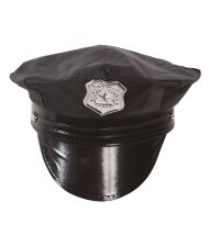 Sort politikasket med emblem til børn.