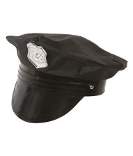 Sort politikasket med emblem til børn.