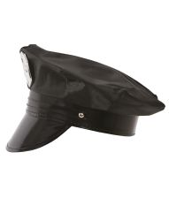 Sort politikasket med emblem til børn.