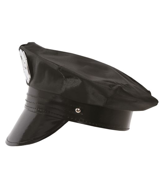 Sort politikasket med emblem til børn.