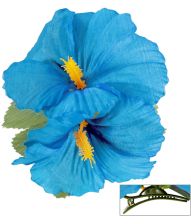 Lyseblå hawaiiblomster med klips