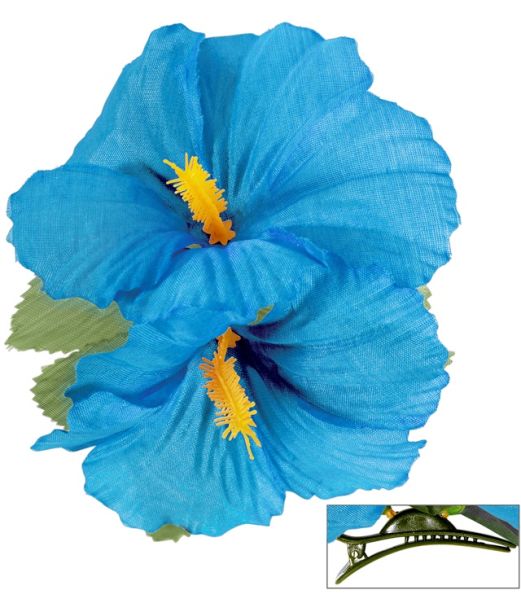 Lyseblå hawaiiblomster med klips