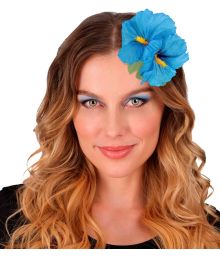 Lyseblå hawaiiblomster med klips