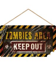 Keep Out skilt 35x20 cm træ