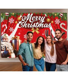 Merry Christmas fotobaggrund, 220 x 150 cm