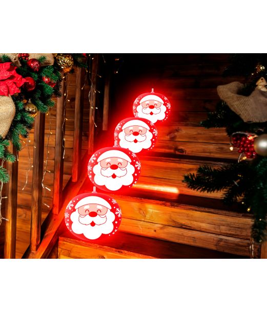 Julemand LED balloner 5 stk