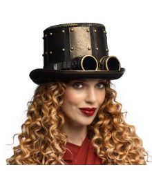 Steampunk hat med goggles