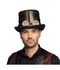Steampunk hat med goggles
